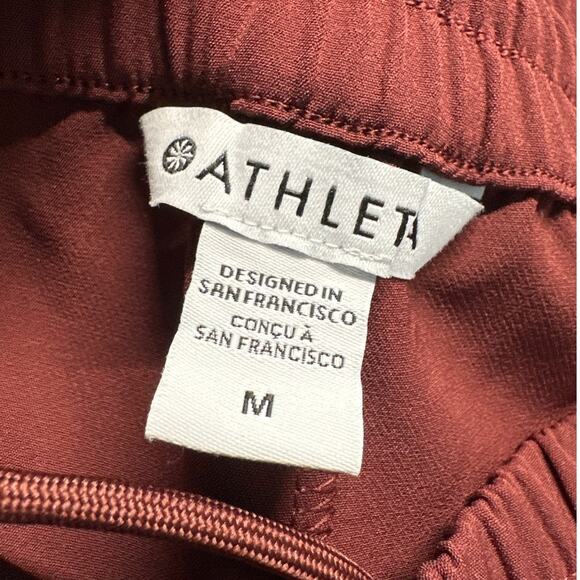 Athleta Women's Maroon Endeavor High Rise Wide Leg Relaxed Pull-On Pant, M, EUC - Picture 5 of 7